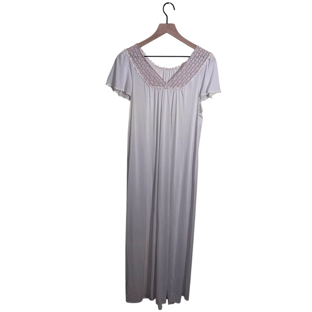 VNTG SHADOWLINE lace detail nightgown S